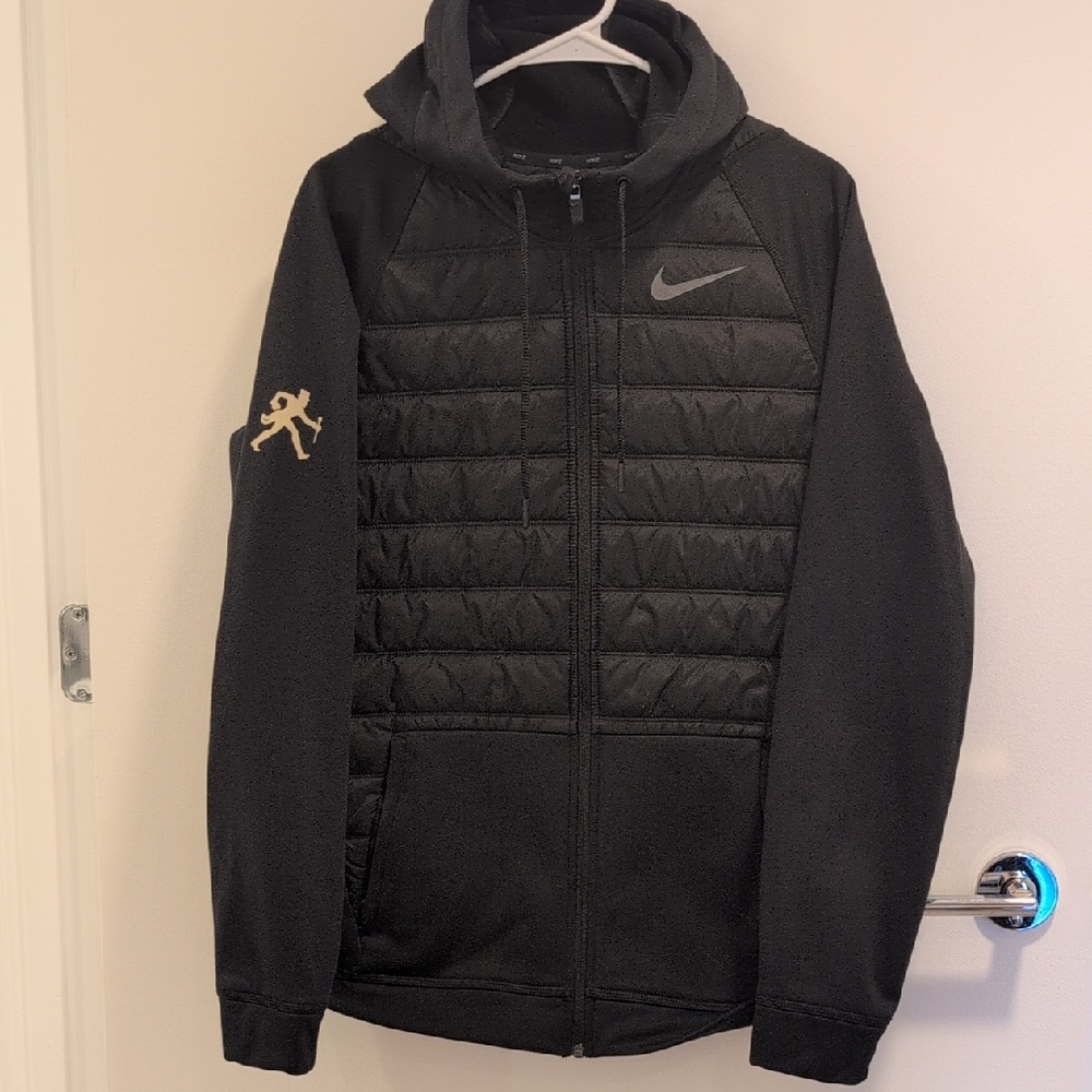 Wake Forest Nike Men’s Black Quilted Fleece Hoodie Jacket